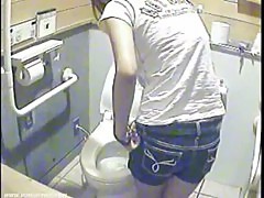 Toilet girls exposed on camera spy