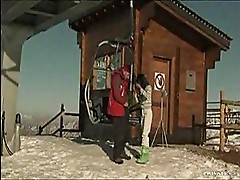 Sex in a ski lift